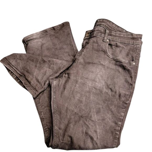 Enzo Black Distressed Denim Bootcut Jeans - Picture 10 of 10